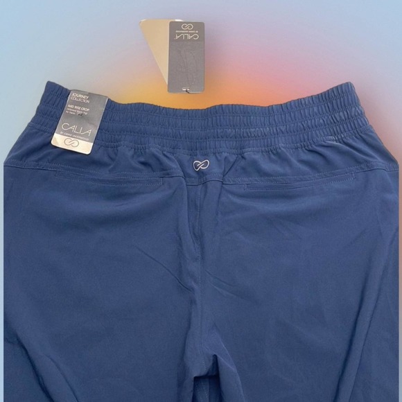 CALIA Women’s Medium Blue Mid Rise Wide Leg Crop Pants - Picture 7 of 8